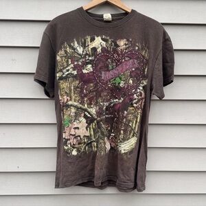 Vintage Y2k mossy oak tshirt brown women’s  large double sided